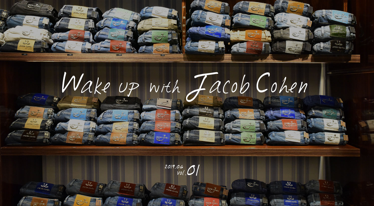 モッズファン必見のブリティッシュなTシャツ＆チノ風デニム!!<br>JACOB COHEN（ヤコブ コーエン）Tシャツ1型、パンツ1型